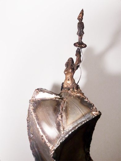 The Little Prince, bronze, steel and mixed media, by Jordan Baker-Caldwell, 2012
